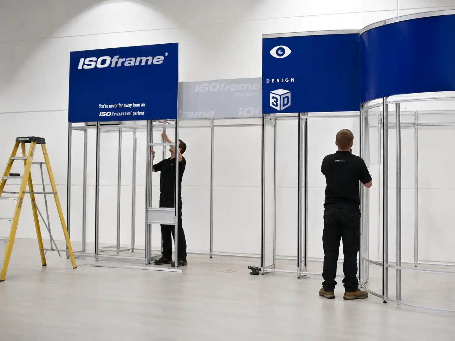 Instalace výstavní sestavy ISOframe na akci